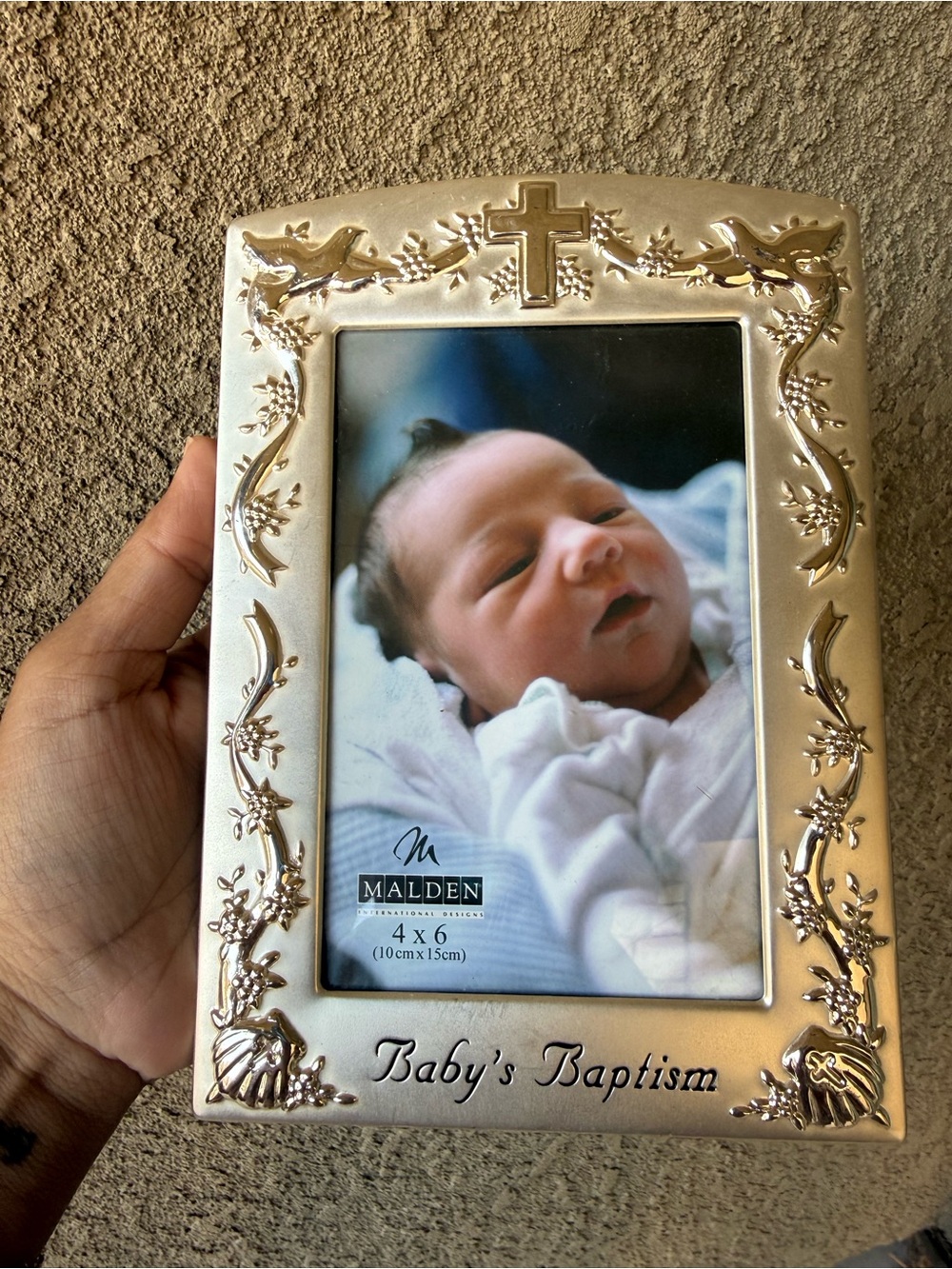 Baby's Baptism 4x6 Picture Frame